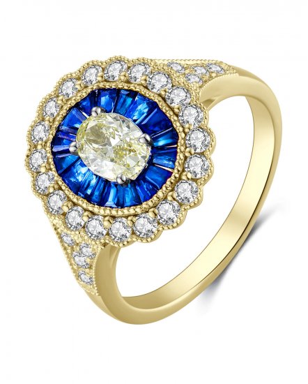 SAPPHIRE DIAMOND RING (TR3674)