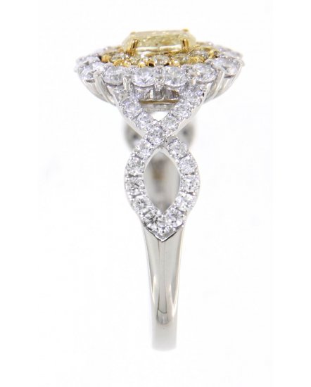 MULTI TONE OVAL DIAMOND ENGAGEMENT RING (TR3675)