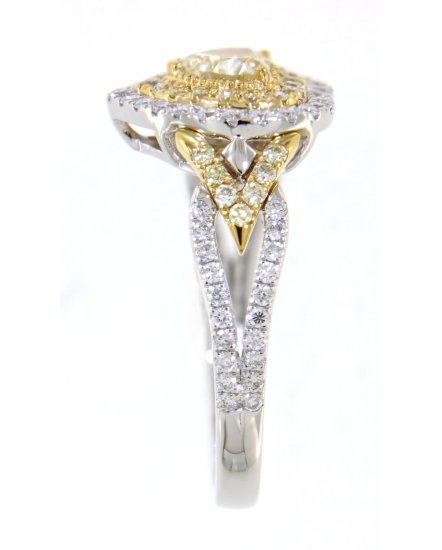 MULTI TONE HEART SHAPE DIAMOND ENGAGEMENT RING (TR3679)