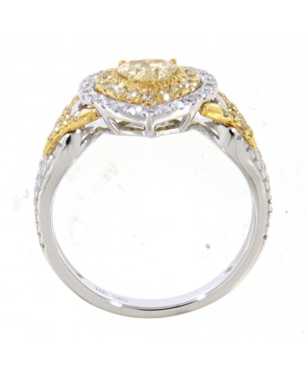 MULTI TONE HEART SHAPE DIAMOND ENGAGEMENT RING (TR3679)