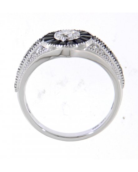 BAGUETTE SAPPHIRE DIAMOND RING (TR3686)