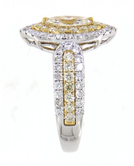 MULTI TONE MARQUISE DIAMOND ENGAGEMENT RING (TR3708)