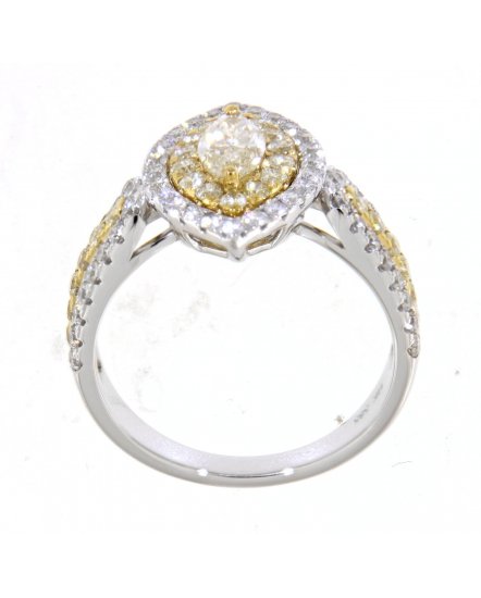 MULTI TONE MARQUISE DIAMOND ENGAGEMENT RING (TR3708)