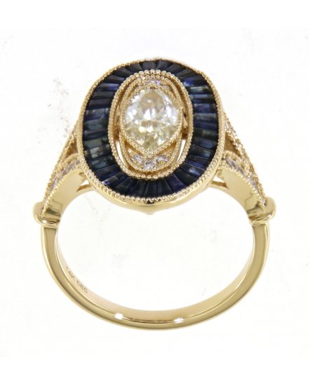 SAPPHIRE DIAMOND RING (TR3713)