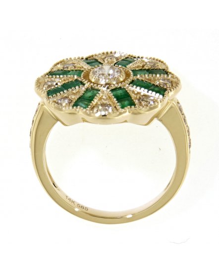 EMERALD DIAMOND RING (TR3742)