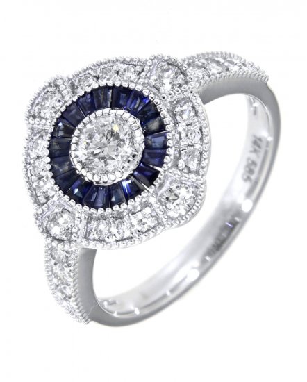 COLORED STONE DIAMOND RING (TR3746)