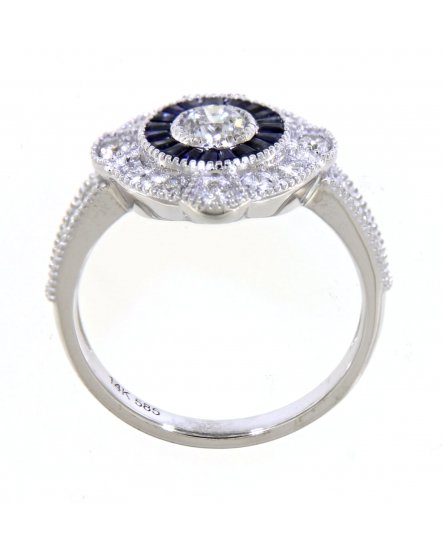COLORED STONE DIAMOND RING (TR3746)