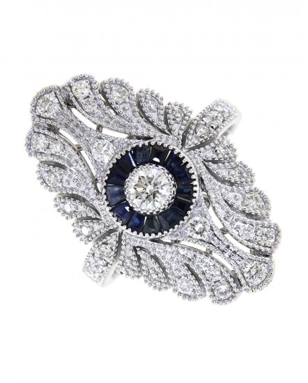 SAPPHIRE DIAMOND RING (TR3747)