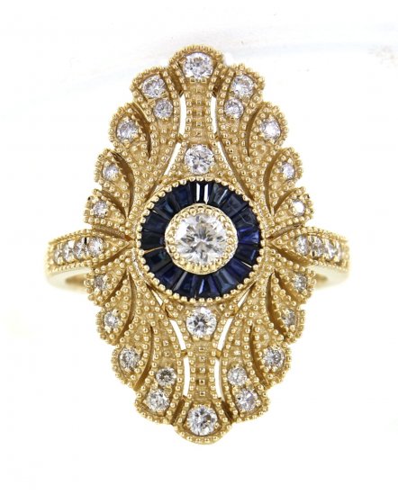 SAPPHIRE DIAMOND RING (TR3747)