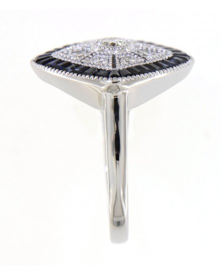 BAGUETTE SAPPHIRE DIAMOND RING (TR3748)