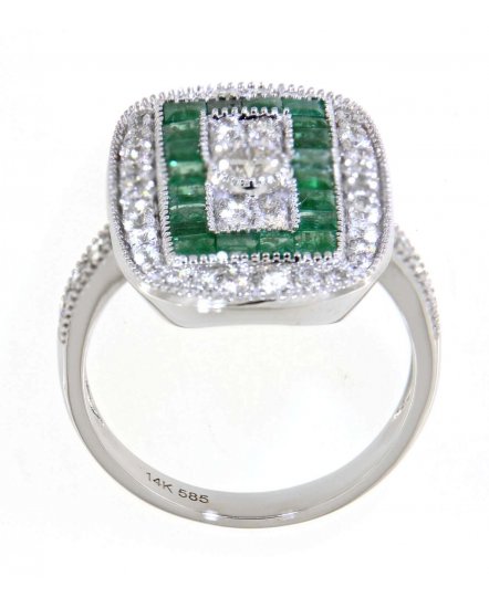 EMERALD DIAMOND RING (TR3751)