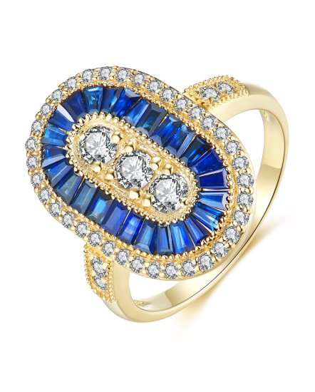 SAPPHIRE DIAMOND RING (TR3752)