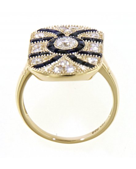 SAPPHIRE DIAMOND RING (TR3753)
