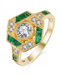 EMERALD DIAMOND RING (TR3754)