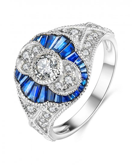 SAPPHIRE DIAMOND RING (TR3761)