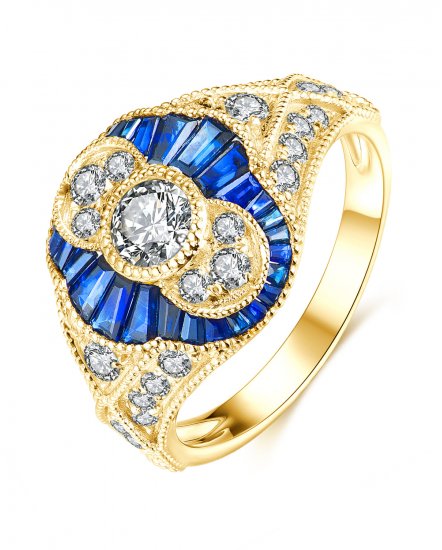SAPPHIRE DIAMOND RING (TR3761)