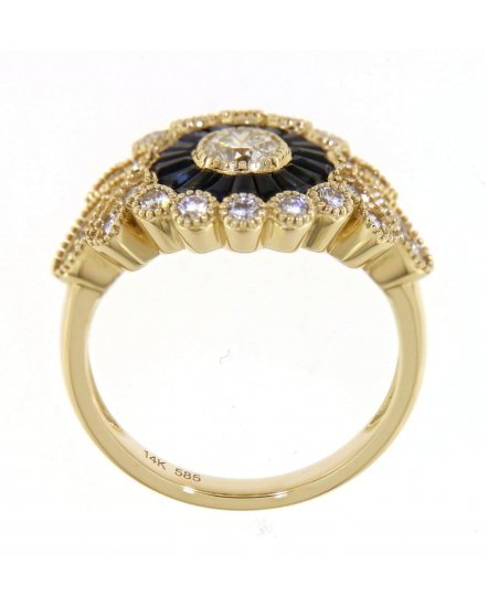 BAGUETTE SAPPHIRE DIAMOND RING (TR3762)