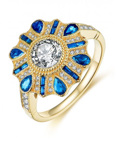 SAPPHIRE DIAMOND RING (TR3763)