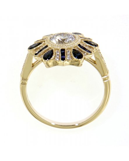 SAPPHIRE DIAMOND RING (TR3763)