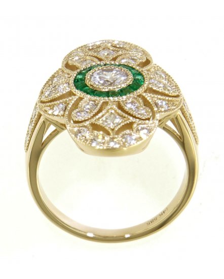 EMERALD DIAMOND RING (TR3765)