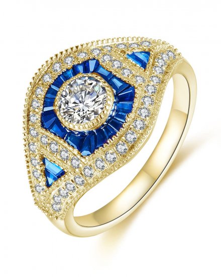 SAPPHIRE DIAMOND RING (TR3769)