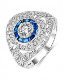 SAPPHIRE DIAMOND RING (TR3771)