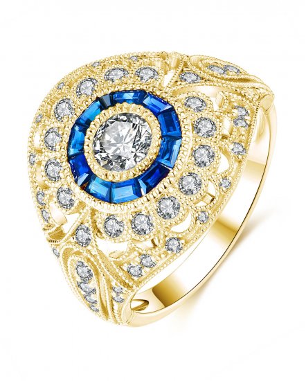 SAPPHIRE DIAMOND RING (TR3771)