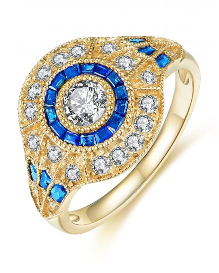 SAPPHIRE DIAMOND RING (TR3772)