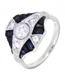 SAPPHIRE DIAMOND RING (TR3776)