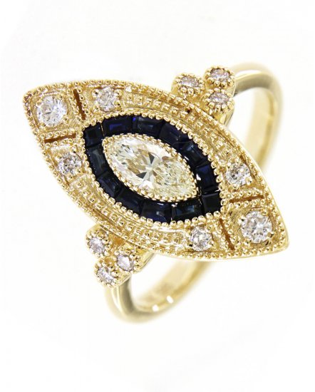 SAPPHIRE DIAMOND RING (TR3780)