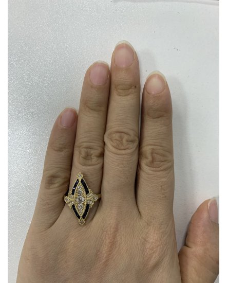 MARQUISE STYLE SAPPHIRE DIAMOND RING (TR3781)