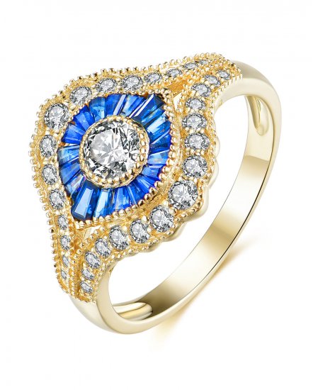 SAPPHIRE DIAMOND RING (TR3787)
