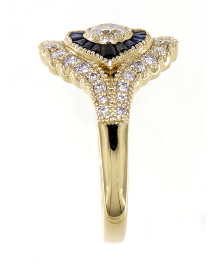 SAPPHIRE DIAMOND RING (TR3787)