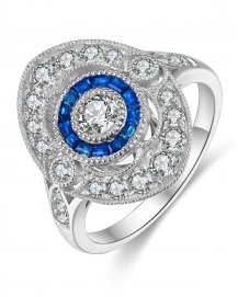 SAPPHIRE DIAMOND RING (TR3789)