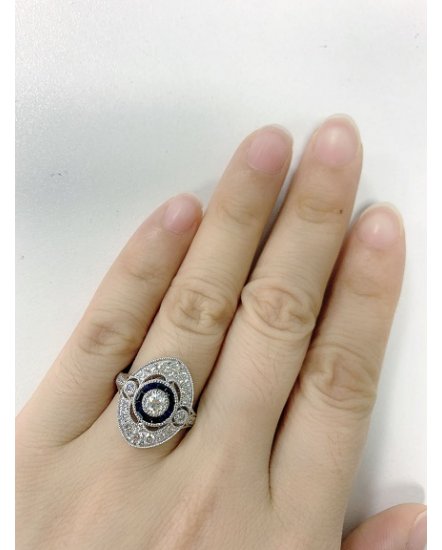 SAPPHIRE DIAMOND RING (TR3789)