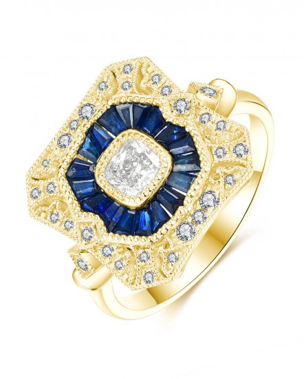 SAPPHIRE DIAMOND RING (TR3795)
