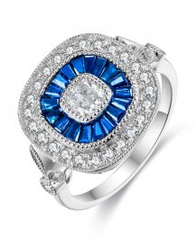 SAPPHIRE DIAMOND RING (TR3796)