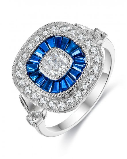 SAPPHIRE DIAMOND RING (TR3796)