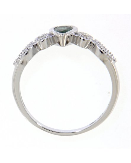 PEAR EMERALD DIAMOND RING (TR3800)
