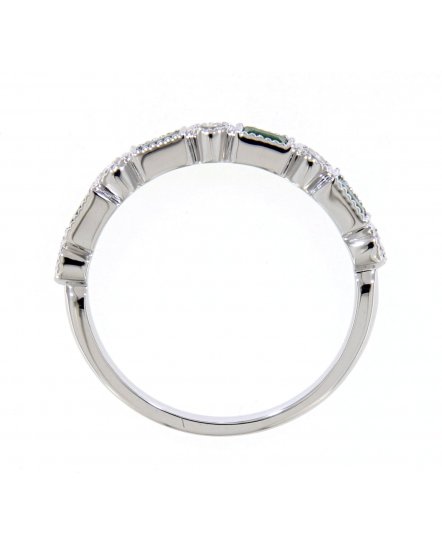 COLORED STONE DIAMOND BAND (TR3805)