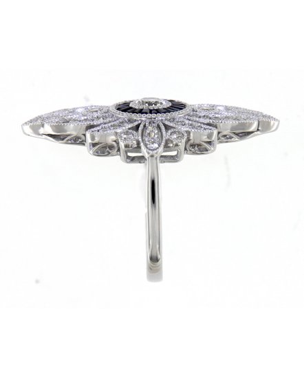 MARQUISE STYLE SAPPHIRE DIAMOND RING (TR3807)