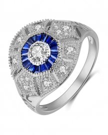 SAPPHIRE DIAMOND RING (TR3809)
