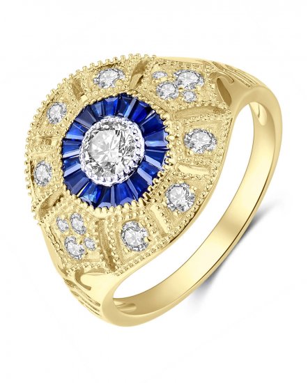 SAPPHIRE DIAMOND RING (TR3809)