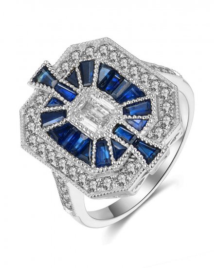 SAPPHIRE DIAMOND RING (TR3815)
