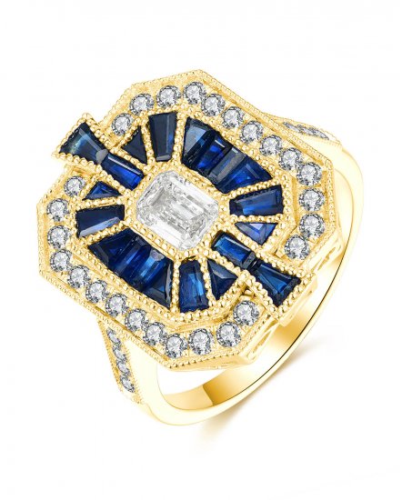 SAPPHIRE DIAMOND RING (TR3815)