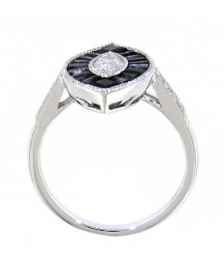 MARQUISE STYLE SAPPHIRE DIAMOND RING (TR3819)
