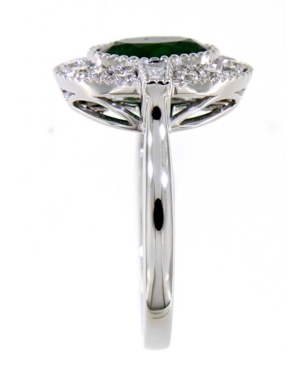 OVAL EMERALD DIAMOND RING (TR3831)