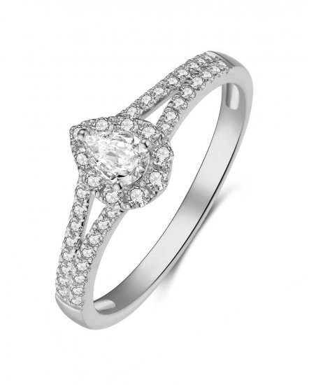 PEAR DIAMOND ENGAGEMENT RING (TR3834)