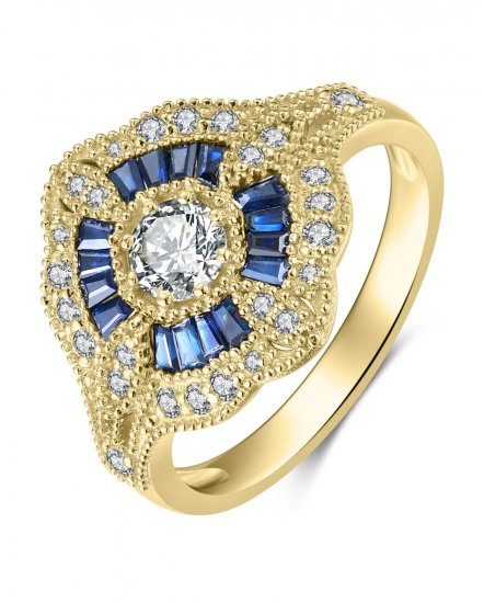 SAPPHIRE DIAMOND RING (TR3835)
