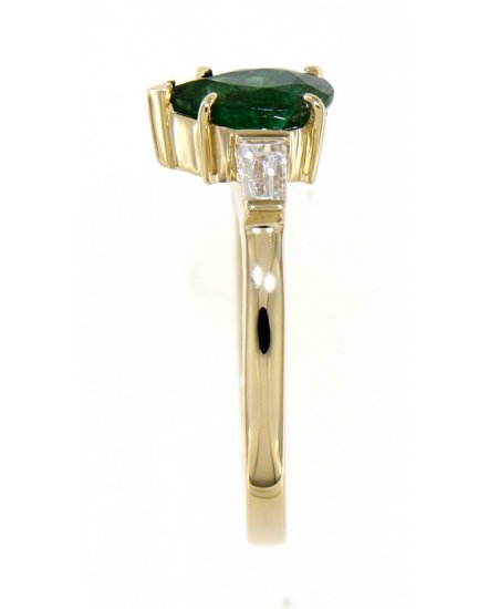 PEAR EMERALD DIAMOND RING (TR3846)